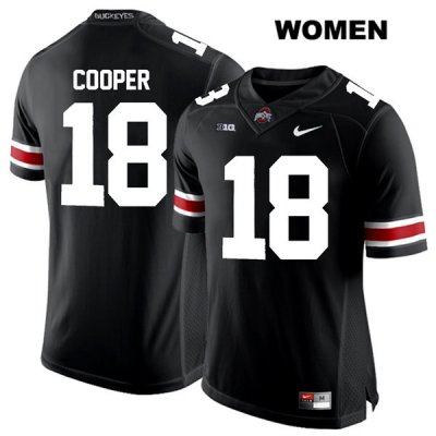 Women's NCAA Ohio State Buckeyes Jonathon Cooper #18 College Stitched Authentic Nike White Number Black Football Jersey DD20C54YJ